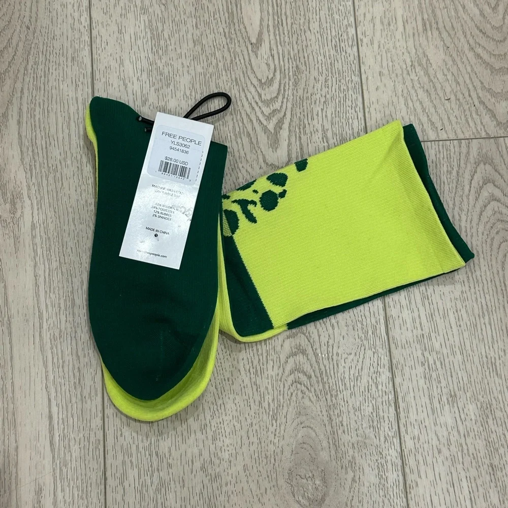 Free People Colorblock Tall Socks